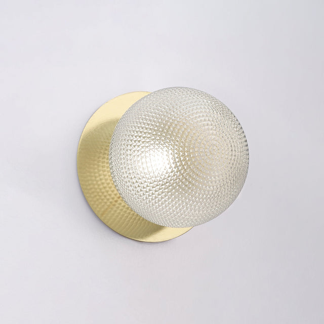 Odessa Small Diamond Cut LED Wall Light 8.5W 4000K Clear & Gold