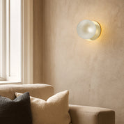 Odessa Small Diamond Cut LED Wall Light 8.5W 4000K Clear & Gold
