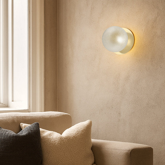 Odessa Small Diamond Cut LED Wall Light 8.5W 4000K Clear & Gold