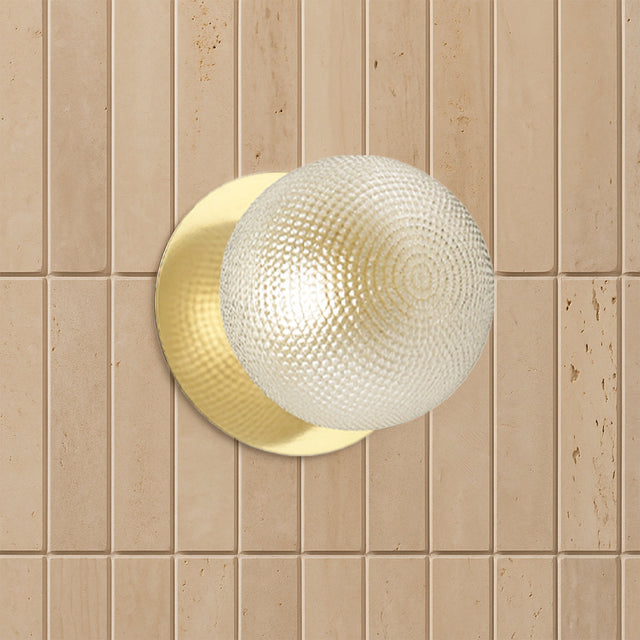 Odessa Small Diamond Cut LED Wall Light 8.5W 4000K Clear & Gold