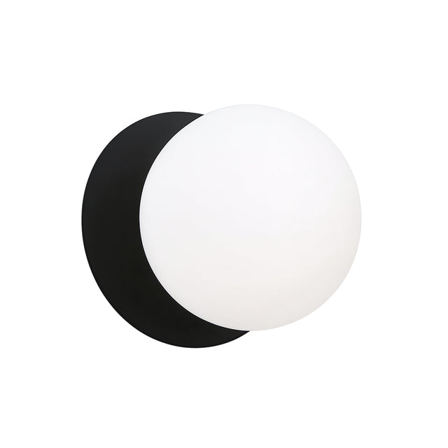 Odessa Large LED Wall Light 8.5W 4000K Frosted Opal & Matt Black