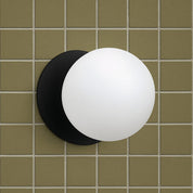 Odessa Large LED Wall Light 8.5W 4000K Frosted Opal & Matt Black