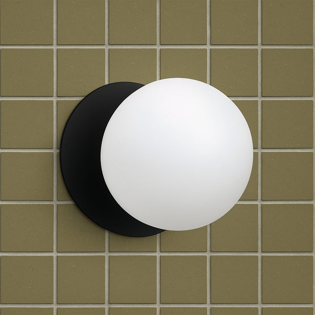 Odessa Large LED Wall Light 8.5W 4000K Frosted Opal & Matt Black