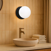 Odessa Large LED Wall Light 8.5W 4000K Frosted Opal & Matt Black
