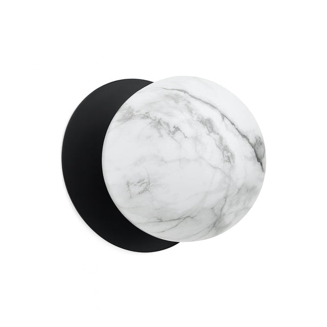 Odessa Large LED Wall Light 8.5W 4000K Marble Opal & Matt Black