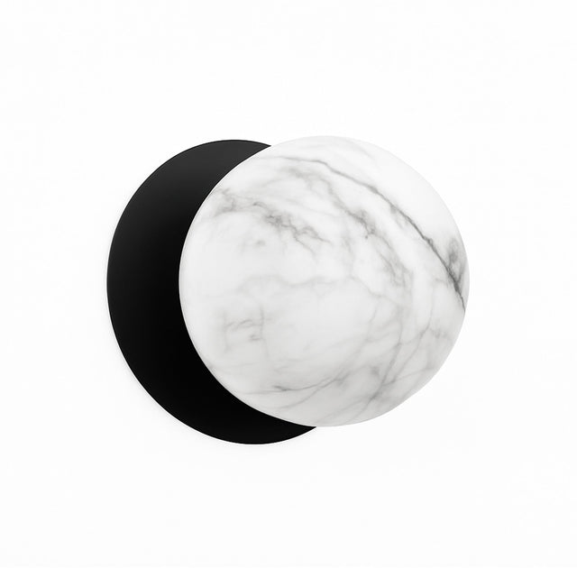 Odessa Large LED Wall Light 8.5W 4000K Marble Opal & Matt Black