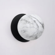 Odessa Large LED Wall Light 8.5W 4000K Marble Opal & Matt Black