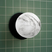 Odessa Large LED Wall Light 8.5W 4000K Marble Opal & Matt Black