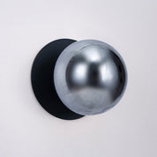 Odessa Large Molten Ripple LED Wall Light 8.5W 4000K Smoky & Matt Black