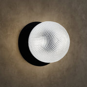 Odessa Large Diamond Cut LED Wall Light 8.5W 4000K Clear & Matt Black