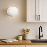 Odessa Large LED Wall Light 8.5W 4000K Frosted Opal & Matt White