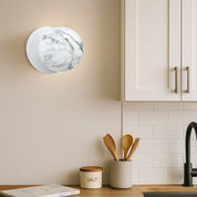 Odessa Large LED Wall Light 8.5W 4000K Marble Opal & Matt White
