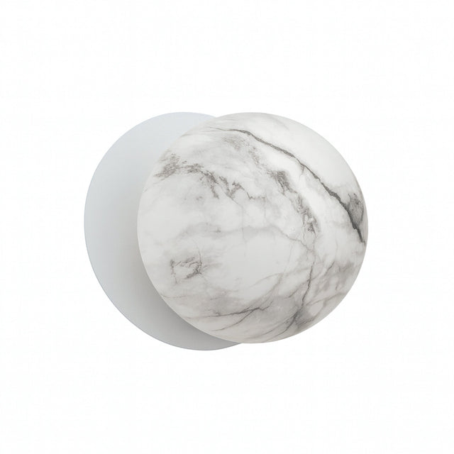Odessa Large LED Wall Light 8.5W 4000K Marble Opal & Matt White