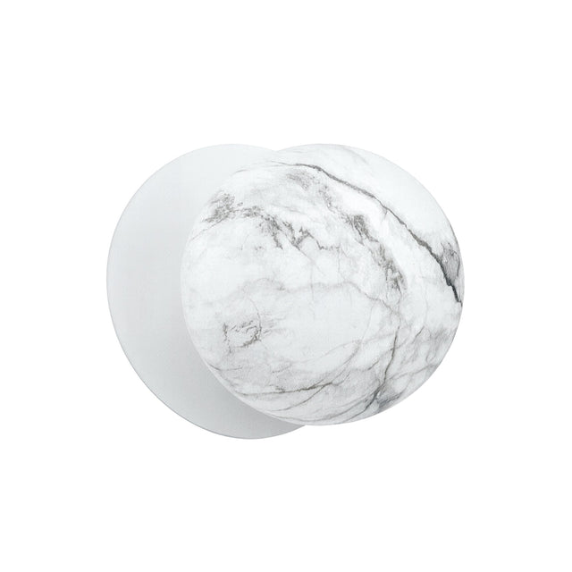 Odessa Large LED Wall Light 8.5W 4000K Marble Opal & Matt White