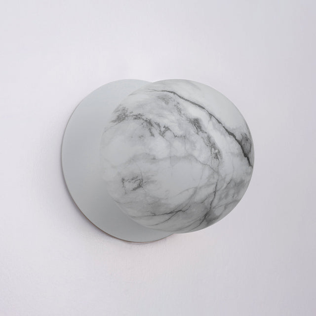 Odessa Large LED Wall Light 8.5W 4000K Marble Opal & Matt White