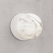 Odessa Large LED Wall Light 8.5W 4000K Marble Opal & Matt White