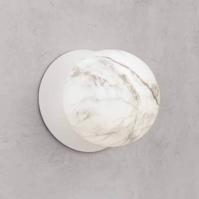 Odessa Large LED Wall Light 8.5W 4000K Marble Opal & Matt White