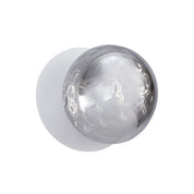 Odessa Large Molten Ripple LED Wall Light 8.5W 4000K Smoky & Matt White