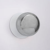 Odessa Large Molten Ripple LED Wall Light 8.5W 4000K Smoky & Matt White
