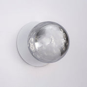 Odessa Large Molten Ripple LED Wall Light 8.5W 4000K Smoky & Matt White