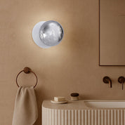 Odessa Large Molten Ripple LED Wall Light 8.5W 4000K Smoky & Matt White