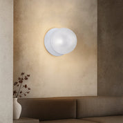 Odessa Large Diamond Cut LED Wall Light 8.5W 4000K Clear & Matt White
