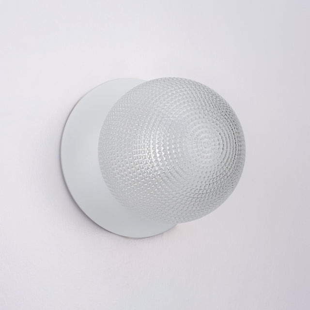 Odessa Large Diamond Cut LED Wall Light 8.5W 4000K Clear & Matt White