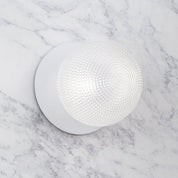 Odessa Large Diamond Cut LED Wall Light 8.5W 4000K Clear & Matt White
