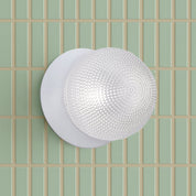 Odessa Large Diamond Cut LED Wall Light 8.5W 4000K Clear & Matt White