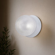 Odessa Large Diamond Cut LED Wall Light 8.5W 4000K Clear & Matt White