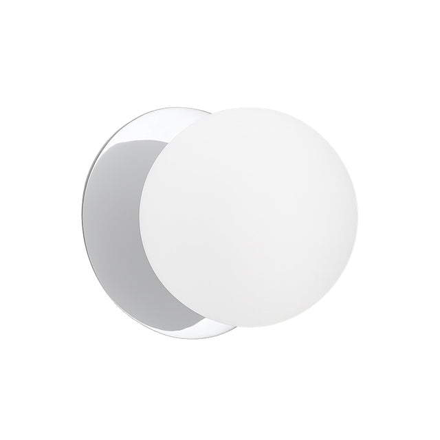 Odessa Large LED Wall Light 8.5W 4000K Frosted Opal & Chrome