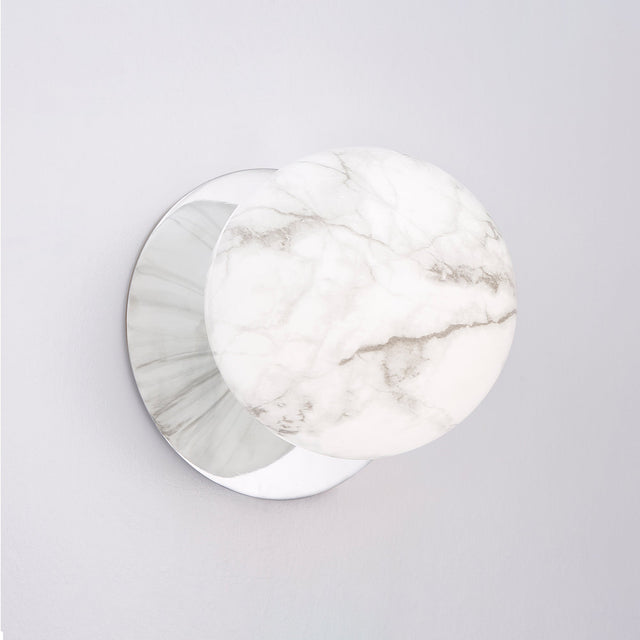 Odessa Large LED Wall Light 8.5W 4000K Marble Opal & Chrome