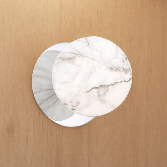 Odessa Large LED Wall Light 8.5W 4000K Marble Opal & Chrome