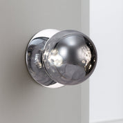 Odessa Large Molten Ripple LED Wall Light 8.5W 4000K Smoky & Chrome