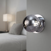 Odessa Large Molten Ripple LED Wall Light 8.5W 4000K Smoky & Chrome