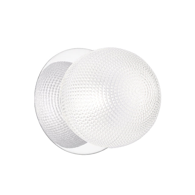 Odessa Large Diamond Cut LED Wall Light 8.5W 4000K Clear & Chrome