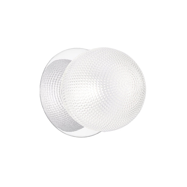 Odessa Small Diamond Cut LED Wall Light 8.5W 4000K Clear & Chrome