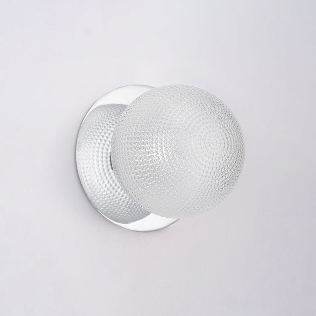 Odessa Small Diamond Cut LED Wall Light 8.5W 4000K Clear & Chrome