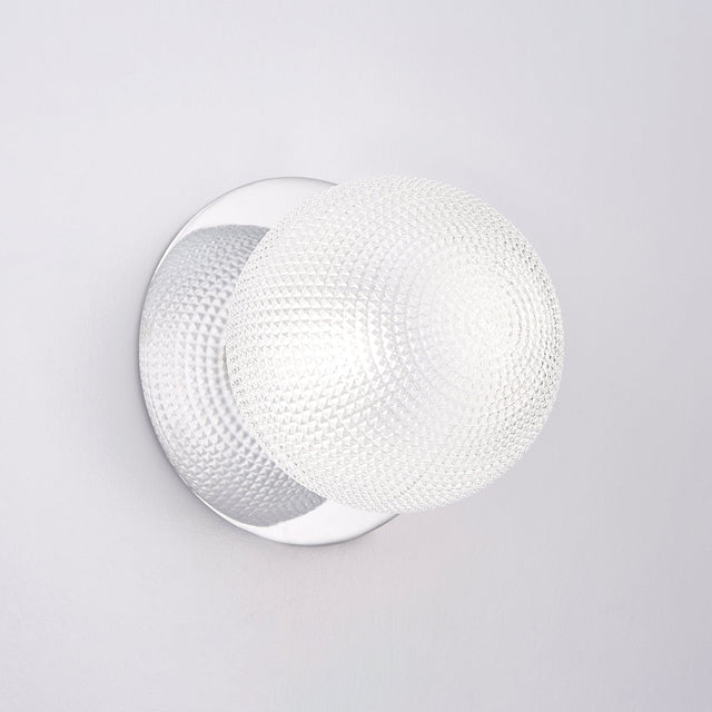 Odessa Large Diamond Cut LED Wall Light 8.5W 4000K Clear & Chrome