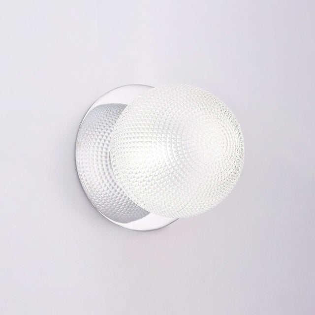 Odessa Small Diamond Cut LED Wall Light 8.5W 4000K Clear & Chrome