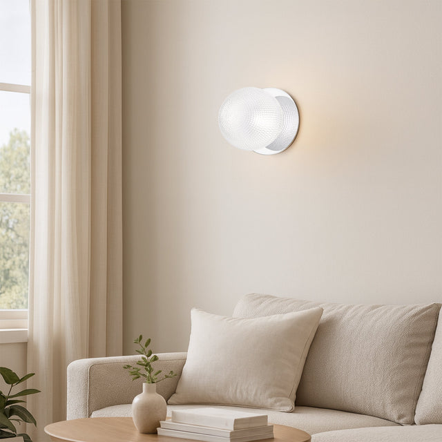 Odessa Small Diamond Cut LED Wall Light 8.5W 4000K Clear & Chrome