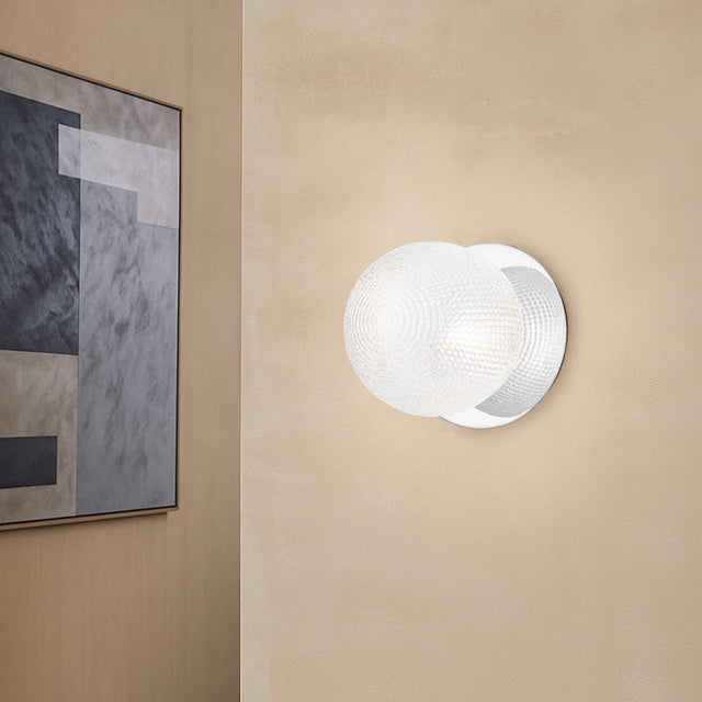 Odessa Large Diamond Cut LED Wall Light 8.5W 4000K Clear & Chrome