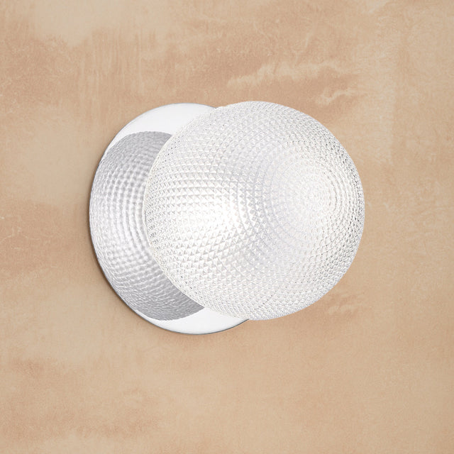 Odessa Large Diamond Cut LED Wall Light 8.5W 4000K Clear & Chrome