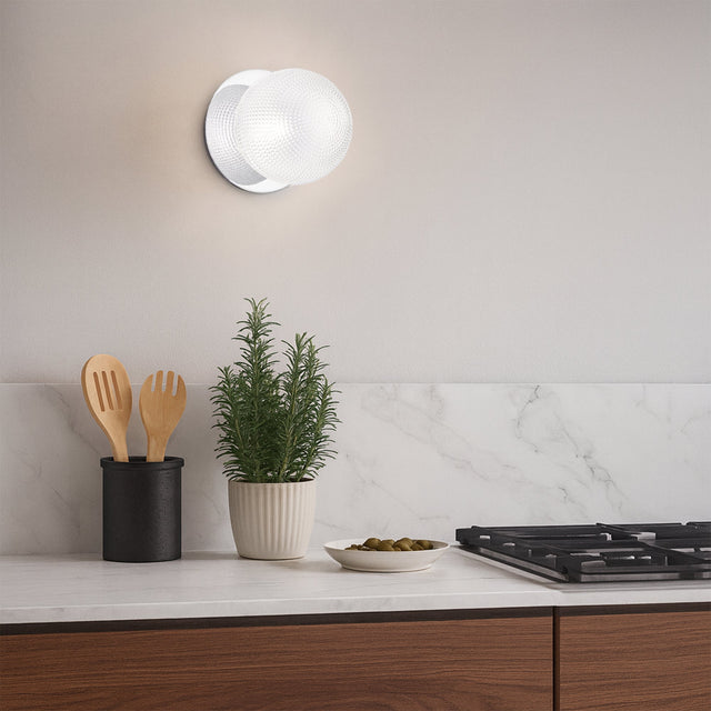 Odessa Small Diamond Cut LED Wall Light 8.5W 4000K Clear & Chrome