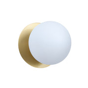 Odessa Large LED Wall Light 8.5W 4000K Frosted Opal & Brass