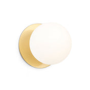Odessa Large LED Wall Light 8.5W 4000K Frosted Opal & Brass