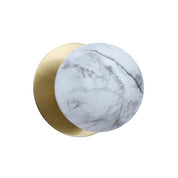 Odessa Large LED Wall Light 8.5W 4000K Marble Opal & Brass
