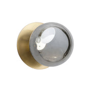 Odessa Large Molten Ripple LED Wall Light 8.5W 4000K Smoky & Brass