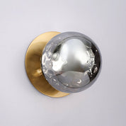 Odessa Large Molten Ripple LED Wall Light 8.5W 4000K Smoky & Brass