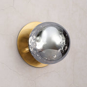 Odessa Large Molten Ripple LED Wall Light 8.5W 4000K Smoky & Brass